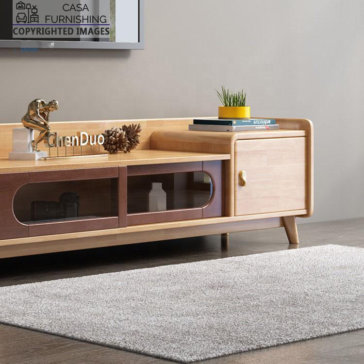 Solid Wood TV Unit Modern Design Casa Furnishing