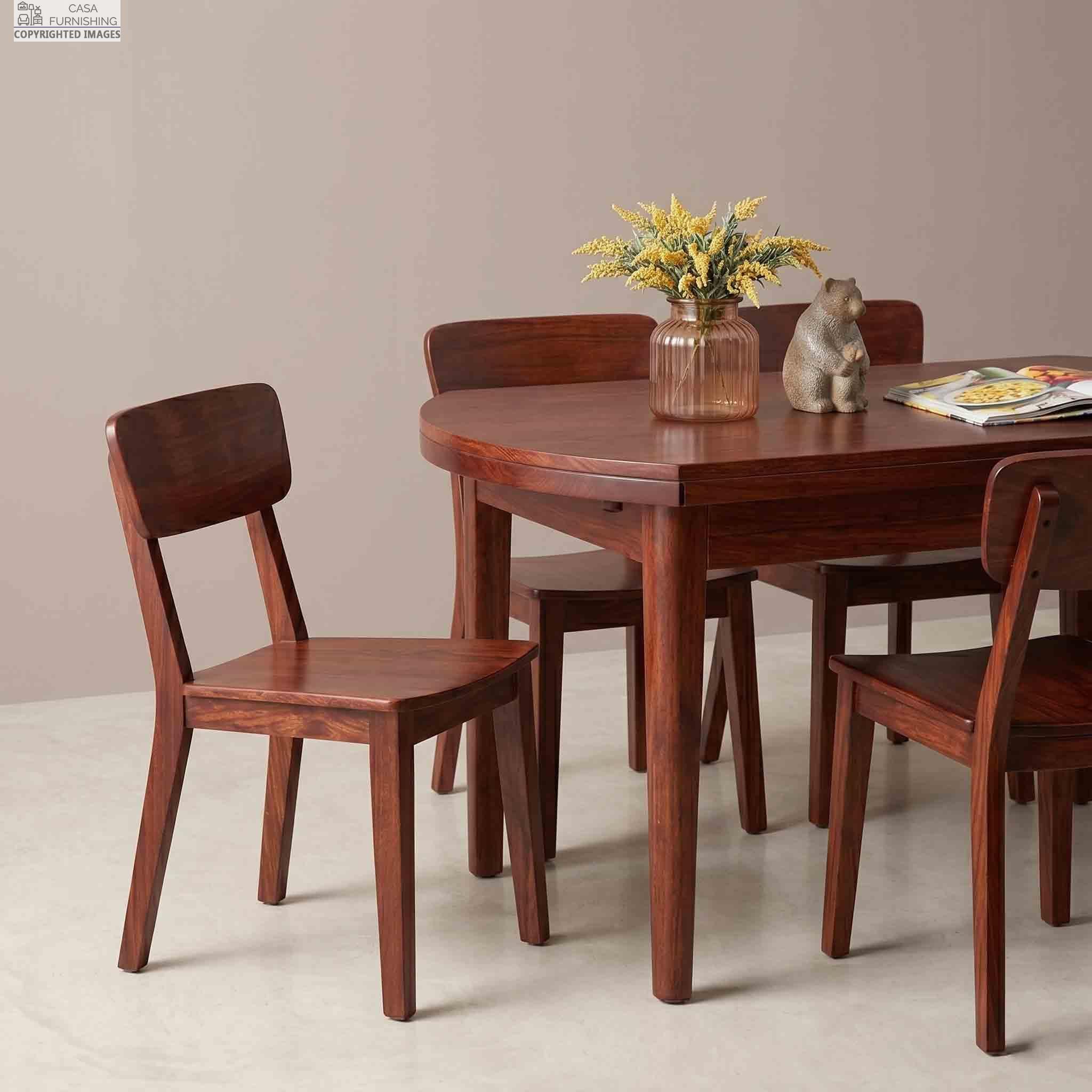 Premium Hardwood Dining Chairs and Oval Table Set for Modern Home Dining Room