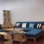Wooden Sectional sofa made up of Pine wood which is shared as a customer review