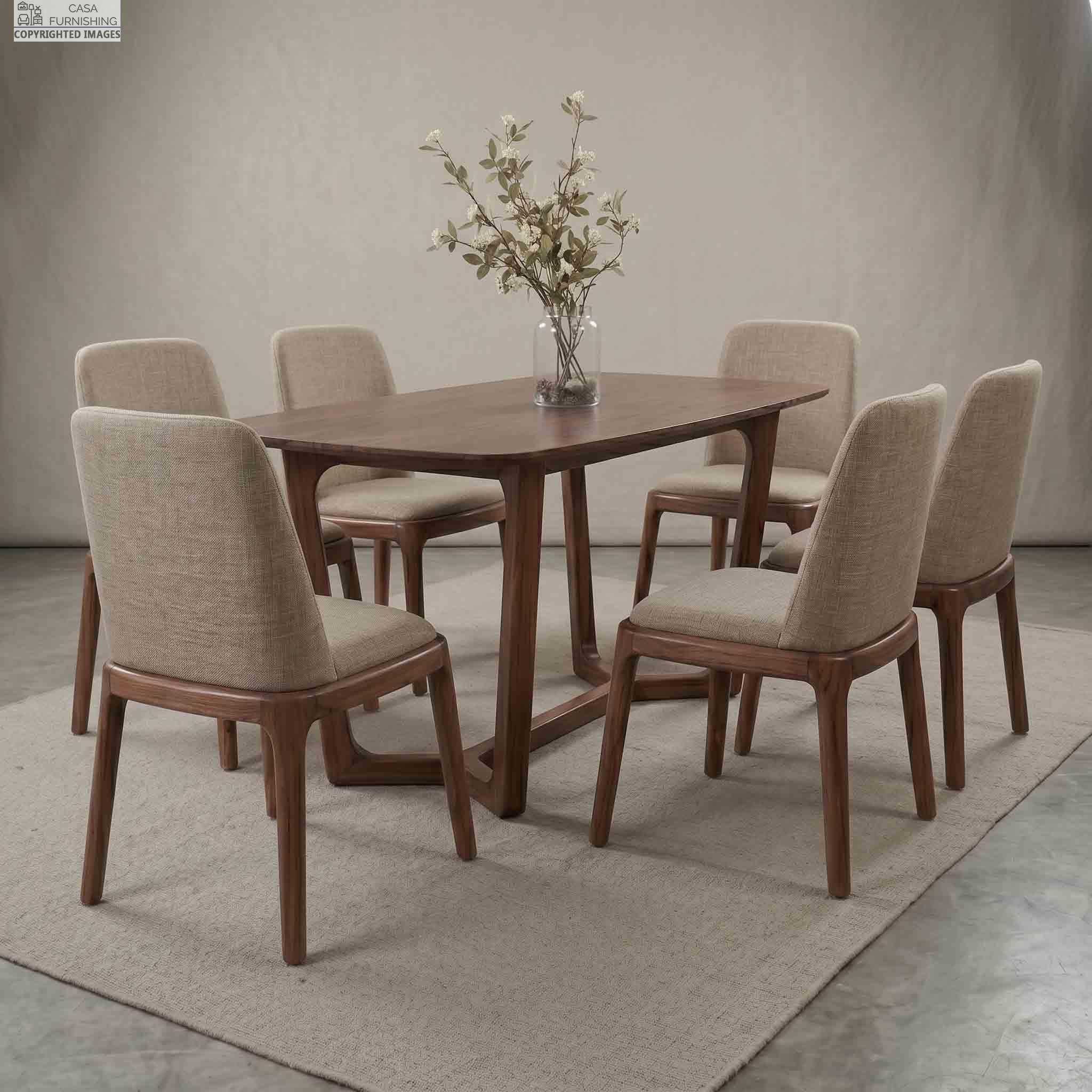 mid-century-modern-wooden-dining-table-and-chairs-set