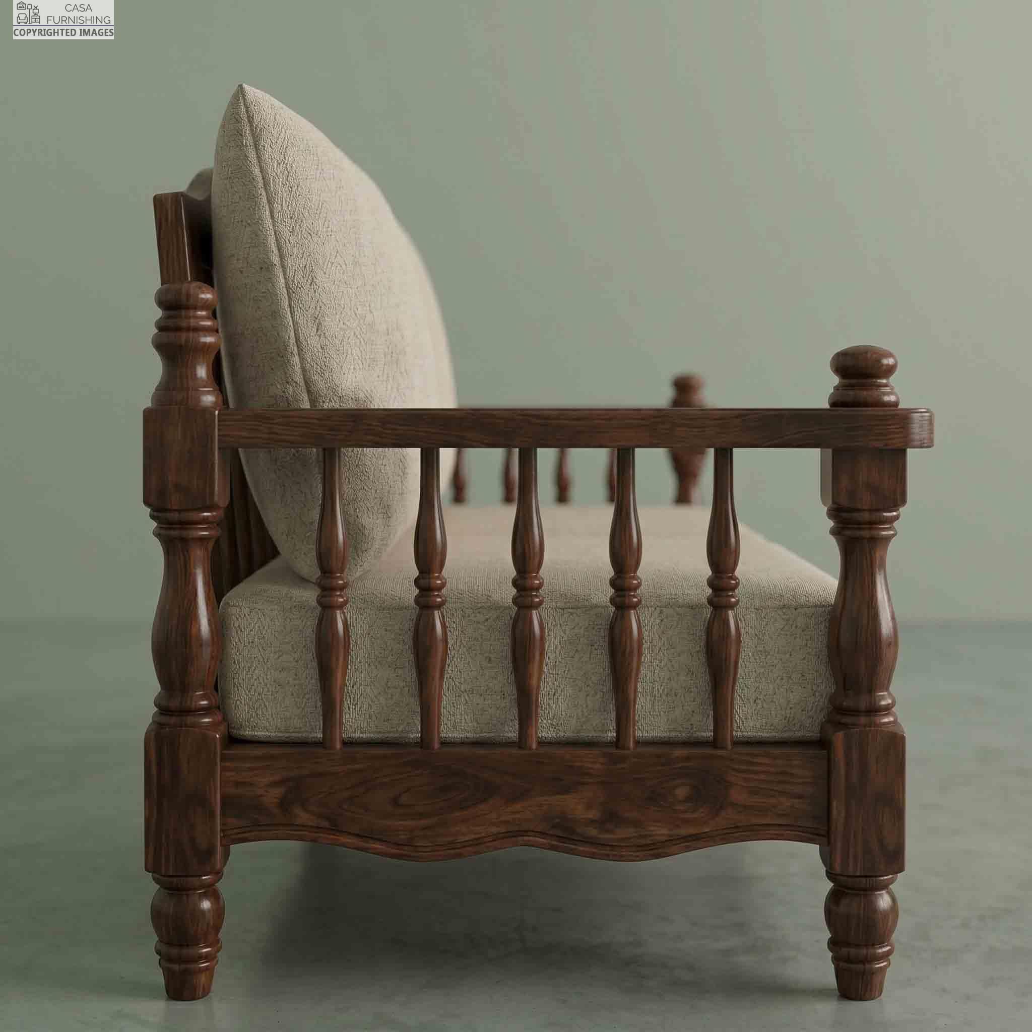 Traditional-Wooden-Sofa-Side-Profile-Featuring-Elegant-Spindle-Armrest-Craftsmanship