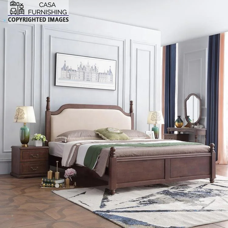 Sheesham Wood Bed with Headboard Design