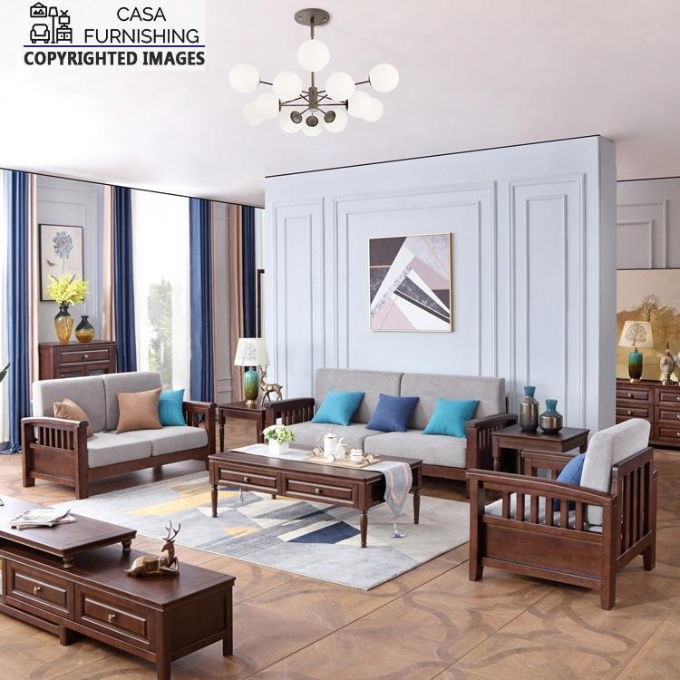 Simple Sofa Set Design Sheesham Wood, Simple Wooden Sofa Sets For Living Room