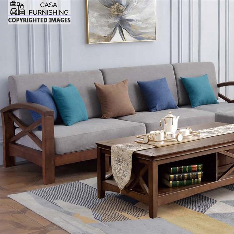 Wooden Corner Sofa Modern Sofa Set Design Casa Furnishing