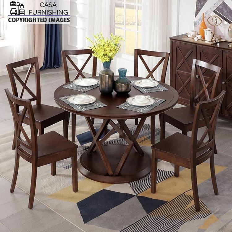 Wooden Dining Table and Chairs Dining Table Set 6 Seater Casa