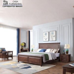 Sheesham Wood Bed | Double Bed Design with Side Table