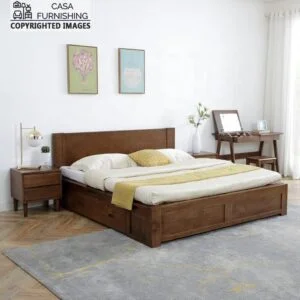 Double Bed Design with 36 Months Warranty Casa Furnishing