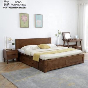 Modern Bed | Wooden Storage Bed in Sheesham Wood