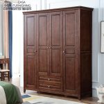 four door wooden wardrobe with drawers