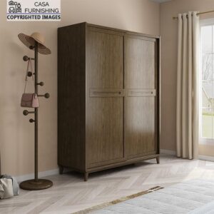Sliding Door Wardrobe | Bedroom Cupboard | Sheesham Wood