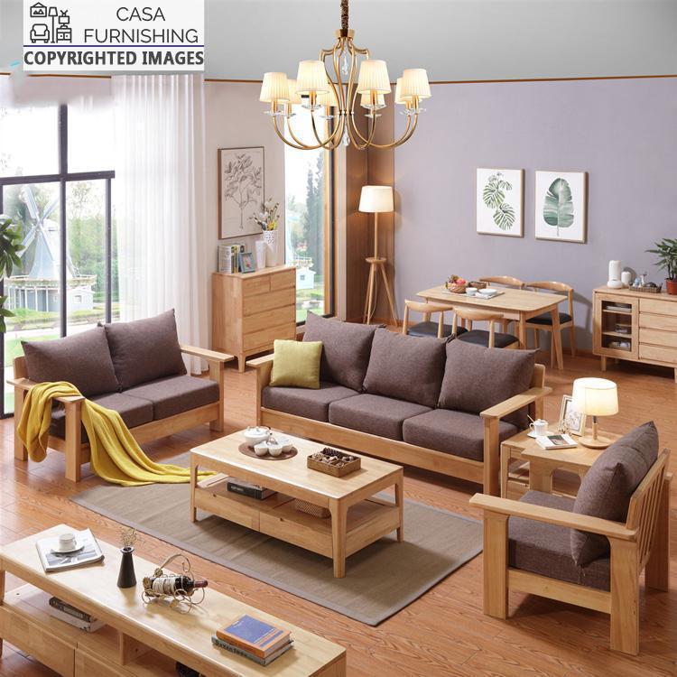 wooden sofa living room