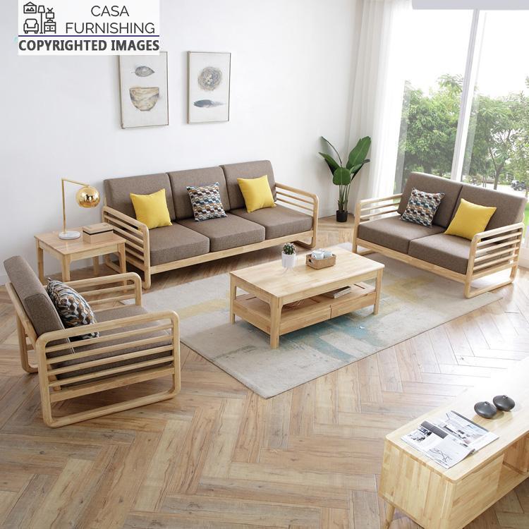 wooden sofa living room