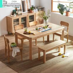 Modern Dining Set | Dining Set with Bench | Sheesham Wood