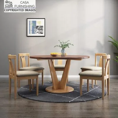 Round dining table sales set for 6